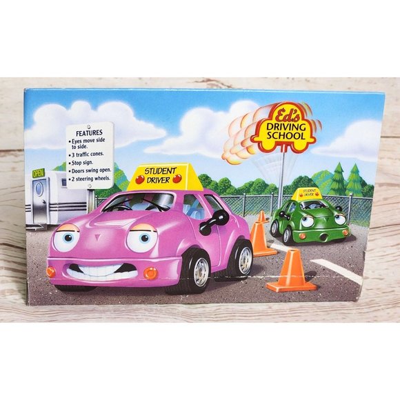 Vintage 1998 Chevron Cars Danni Driver - Toy Car with Moving Eyes & Traffic Cone - Picture 14 of 14